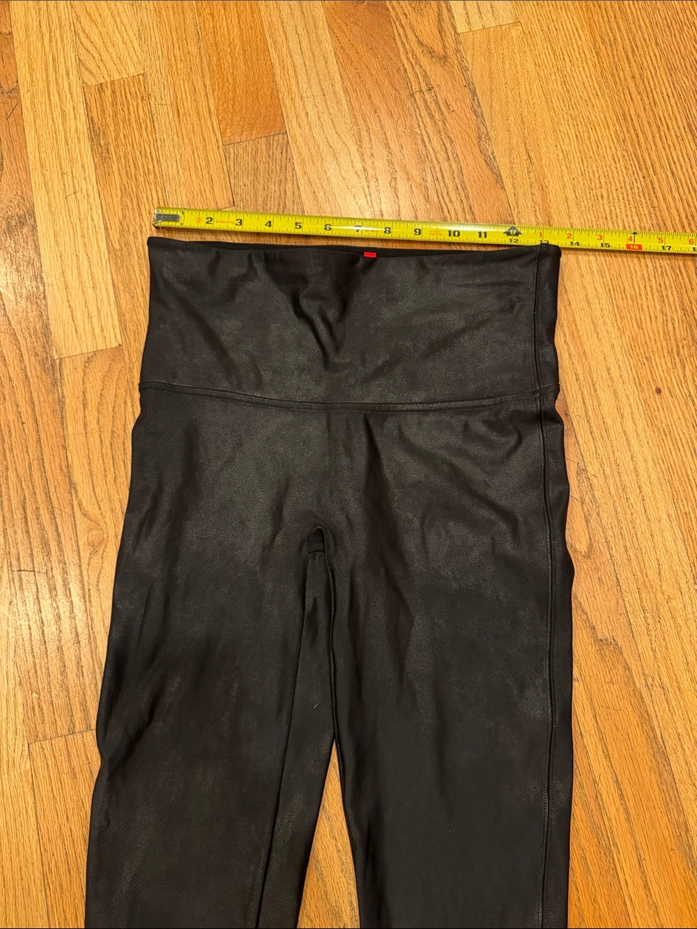 SPANX Black shiny High-Rise Sculpting Leggings Large - Picture 5 of 6